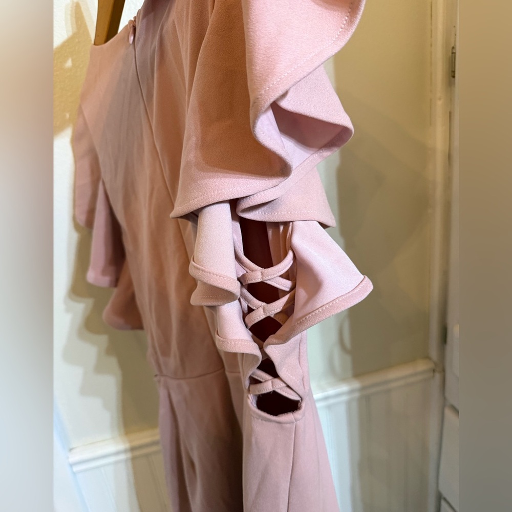 Hello Molly Blush Backless Ruffle Dress - Picture 6 of 6